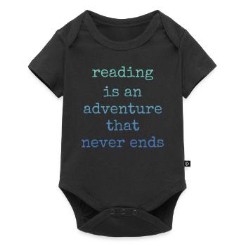Reading is an adventure book lover - Baby Premium short-sleeve bodysuit - black - Front