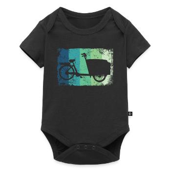 Lastenfahrrad Lastenrad Cargo Bike Cargobike - Baby Premium short-sleeve bodysuit - black - Front