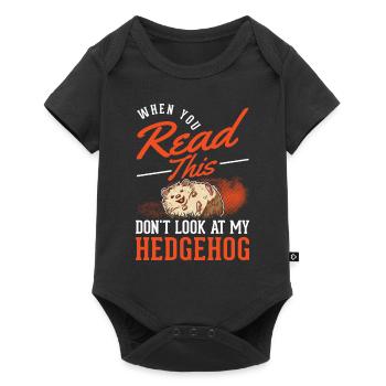 Hedgehog Gift Spiny Hedgehog - Baby Premium short-sleeve bodysuit - black - Front