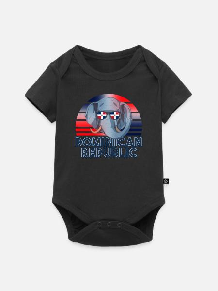 Dominikanische Republik - Baby Premium Kurzarmbody - Schwarz