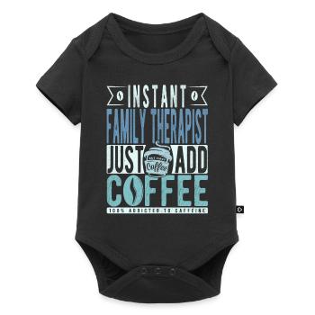Thérapeute familial instantané Il suffit d’ajouter du café - Body à manches courtes Premium Bébé - noir - Devant