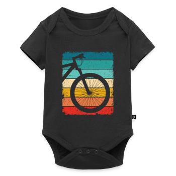 VTT rétro - Body à manches courtes Premium Bébé - noir - Devant