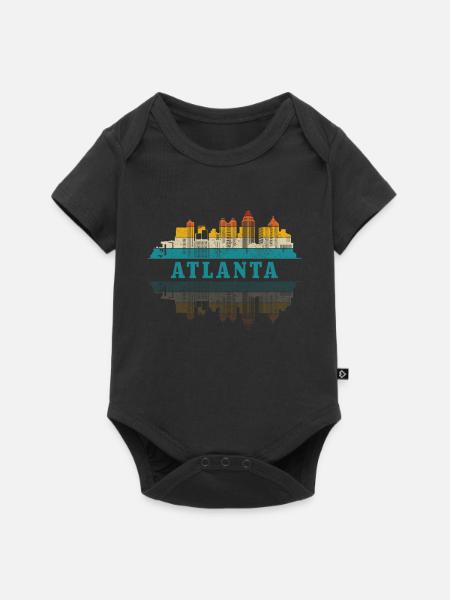 Atlanta Georgia - Baby Premium Kurzarmbody - Schwarz