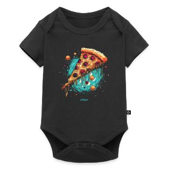 Pizza Galaxie - Body à manches courtes Premium Bébé - noir - Devant