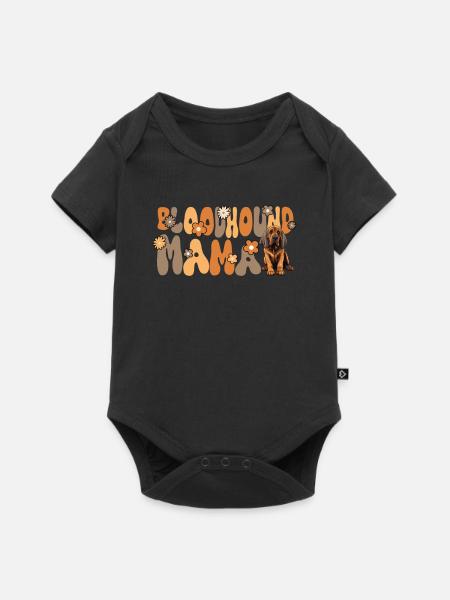 Bloodhound Groovy Bloodhound Mama - Baby Premium Kurzarmbody - Schwarz