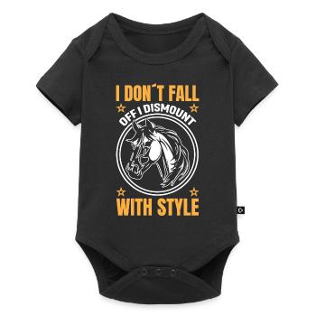 I Don´t Fall Off I Dismount With Style - Baby Premium short-sleeve bodysuit - black - Front