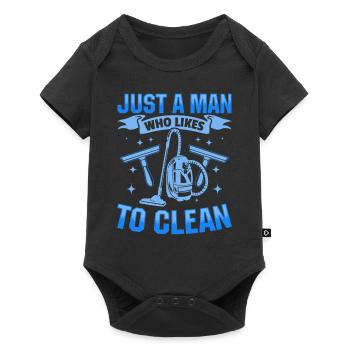 Just A Man Who Likes To Clean - Cleaning Janitor J - Baby Premium short-sleeve bodysuit - black - Front