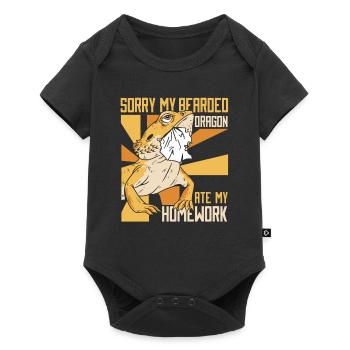 My Bearded Dragon Ate My Homework Pogona Pet - Baby Premium short-sleeve bodysuit - black - Front