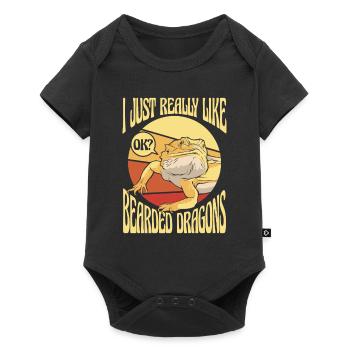Really Like Bearded Dragons Pogona Lizard Pet - Baby Premium short-sleeve bodysuit - black - Front
