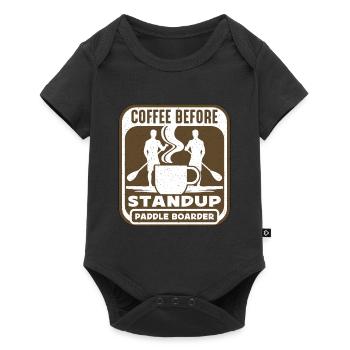 StandUp Paddle Boarder Coffee Water Sports Coffee - Baby Premium Kurzarmbody - Schwarz - Vorne