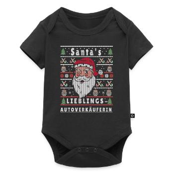 Noël moche LA VENDEUSE DE VOITURES PRÉFÉRÉE DU PÈRE NOËL - Body à manches courtes Premium Bébé - noir - Devant