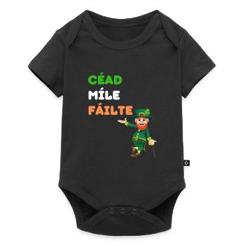 Irish Luck & Welcome Tee: Leprechaun Charm - Baby Premium short-sleeve bodysuit - black - Front