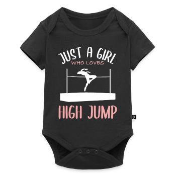 Fille Aime La Passion Du Saut En Hauteur - Body à manches courtes Premium Bébé - noir - Devant