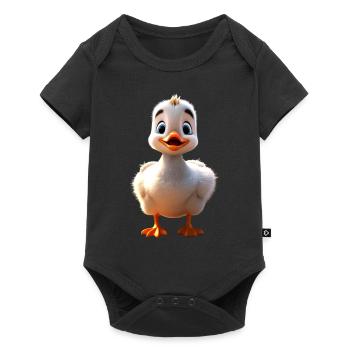 Oie, Oie, Poussin, Oie mignonne, Canard, Petites Oies - Body à manches courtes Premium Bébé - noir - Devant