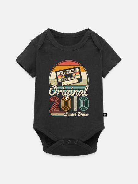 Großartig seit 2010 - Baby Premium Kurzarmbody - Schwarz
