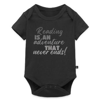 Reading is an adventure book lover - Baby Premium short-sleeve bodysuit - black - Front