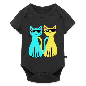 Ukraine, Domestic Cat, Cat, Animal Lover, Child, Meme, Animal - Baby Premium short-sleeve bodysuit - black - Front