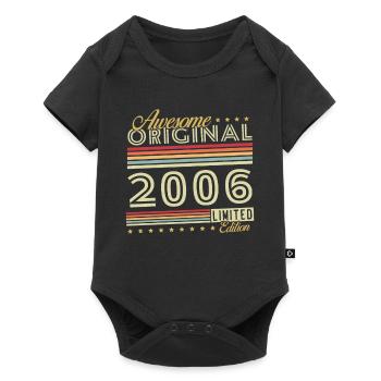 Original 2006 Jahrgang Geburtstag Geschenk - Baby Premium Kurzarmbody - Schwarz - Vorne