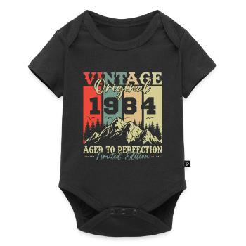 Vinatge 1984 Cadeau d’anniversaire - Body à manches courtes Premium Bébé - noir - Devant