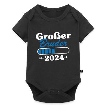 Großer Bruder Loading 2024 - Baby Premium Kurzarmbody - Schwarz - Vorne