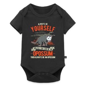 Opossum cadeau opossum marsupial - Body à manches courtes Premium Bébé - noir - Devant