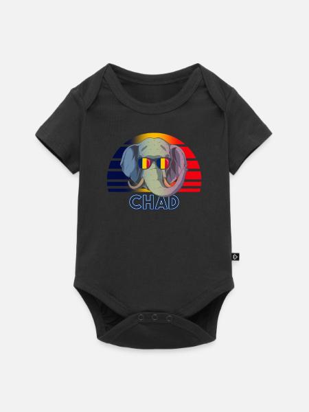Tschad - Baby Premium Kurzarmbody - Schwarz