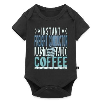 Le conducteur de fret instantané ajoute simplement du café - Body à manches courtes Premium Bébé - noir - Devant