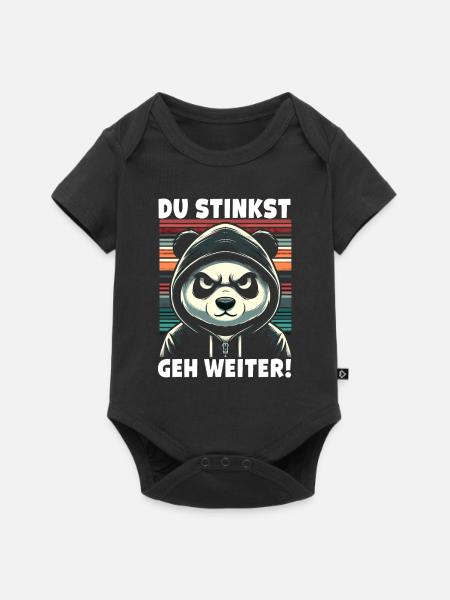 Du stinkst Geh weiter! Sarkastisches - Baby Premium Kurzarmbody - Schwarz