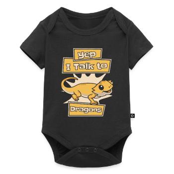 I Talk To Dragons Pogona Pet Lizard Owner Bearded - Baby Premium short-sleeve bodysuit - black - Front