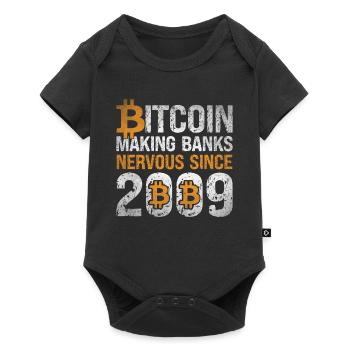 Bitcoin Crypto-monnaie Argent BTC Crypto Coin - Body à manches courtes Premium Bébé - noir - Devant