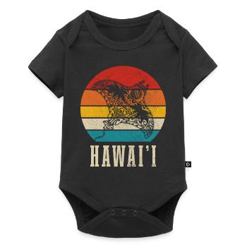 Hawaï Aloha Souvenir hawaïen - Body à manches courtes Premium Bébé - noir - Devant