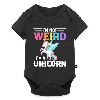 I'm Not Weird I'm A Unicorn - Baby Premium short-sleeve bodysuit - black - Front