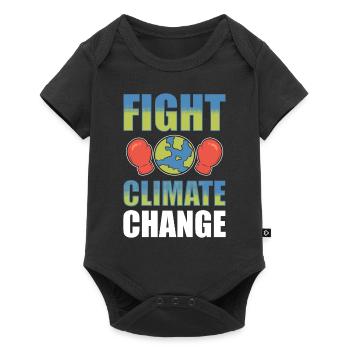 Fight Climate Change Umweltschützer - Baby Premium Kurzarmbody - Schwarz - Vorne