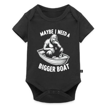 Boating Dad Boat Captain Pontoon Sailor Cruising - Baby Premium short-sleeve bodysuit - black - Front