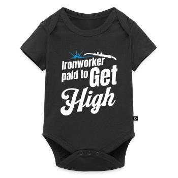 Ironworkers paid to hire high craftsmen - Baby Premium short-sleeve bodysuit - black - Front