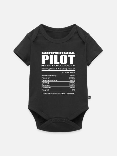 Kommerzieller Pilot Piloten Beruf - Baby Premium Kurzarmbody - Schwarz