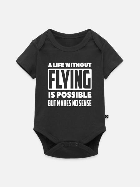 Pilot Leben Leidenschaft - Baby Premium Kurzarmbody - Schwarz