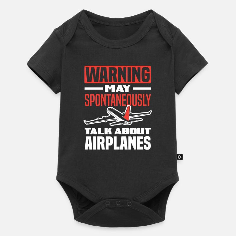 Pilot Piloten Fluglehrer Luftfahrt Spruch - Baby Premium Kurzarmbody - Schwarz