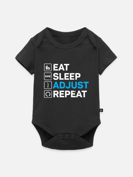 Chiropraktiker Chiropraktik - Baby Premium Kurzarmbody - Schwarz