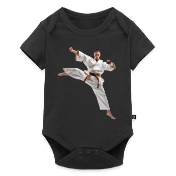 Karate is a demanding martial art - Baby Premium short-sleeve bodysuit - black - Front
