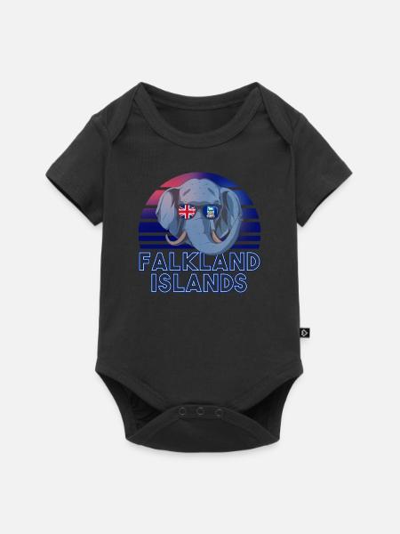 Falklandinseln - Baby Premium Kurzarmbody - Schwarz