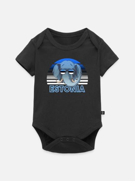 Estland - Baby Premium Kurzarmbody - Schwarz
