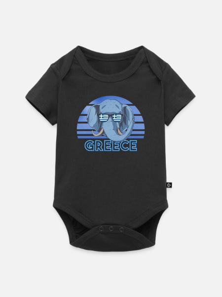 Griechenland - Baby Premium Kurzarmbody - Schwarz