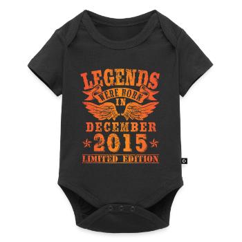 Legends sont nés en Décembre 2015 Anniversaire - Body à manches courtes Premium Bébé - noir - Devant