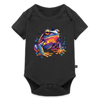 Watercolor Colorful Frog Colorful Animals - Baby Premium short-sleeve bodysuit - black - Front