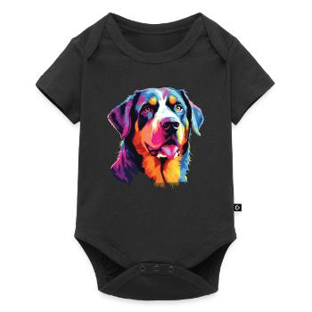 Aquarelle Colorée Grand Suisse - Body à manches courtes Premium Bébé - noir - Devant