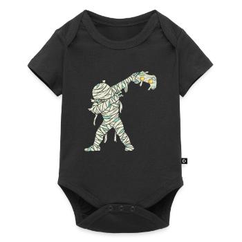 Halloween Dabbing Mummy Gamer - Baby Premium Kurzarmbody - Schwarz - Vorne