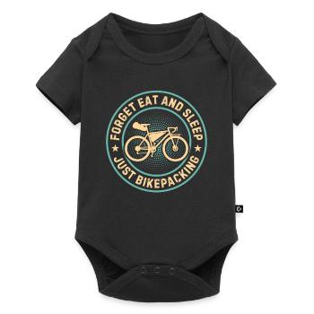 Bikepacker - Oubliez de manger et de dormir juste le bikepacking - Body à manches courtes Premium Bébé - noir - Devant