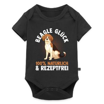 Dog Beagle - Baby Premium short-sleeve bodysuit - black - Front
