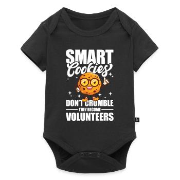 Smart Cookies Don't Crumble Volunteers - Baby Premium Kurzarmbody - Schwarz - Vorne